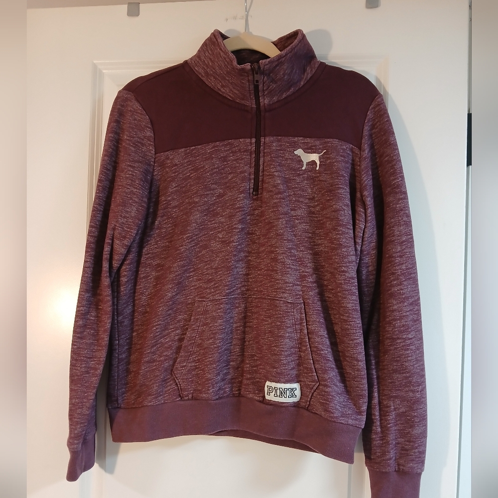PINK Victoria's Secret Quarter Zip Sweater